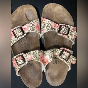 Birkenstock Floral and Leopard Print Sandals 39